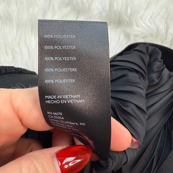 Free People Winona Pleated Flare Pants High Rise Wide Leg Black Size M Capsule - Picture 10 of 10